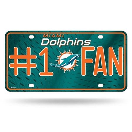 RICO INDUSTRIES Miami Dolphins License Plate #1 Fan 6734548515